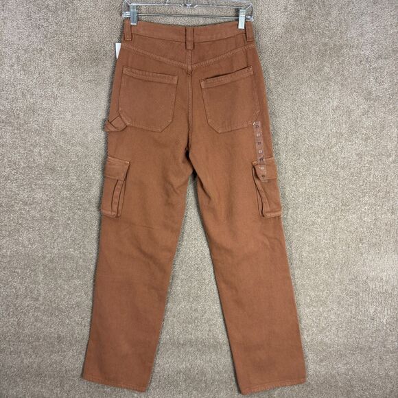 PacSun Cargo Skate Pants Women's 25 Brown High-Rise Relaxed Straight Utility NEW - Picture 11 of 14